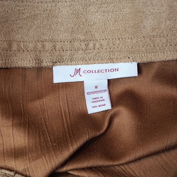 JM Collection Women's MIDI Skirt Light Brown (Size 8) - Picture 2 of 9
